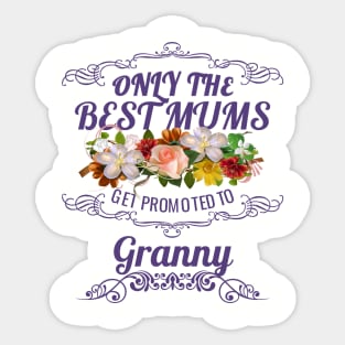 Only The Best Mums Get Promoted To Granny Gift Sticker